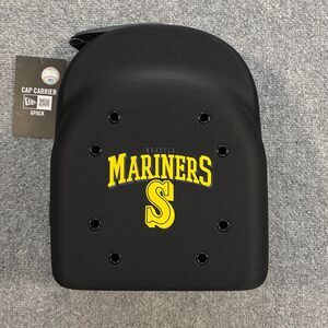New Era Seattle Mariners 6-Pack Cap Carrier Black Hat Travel Storage Hard Case